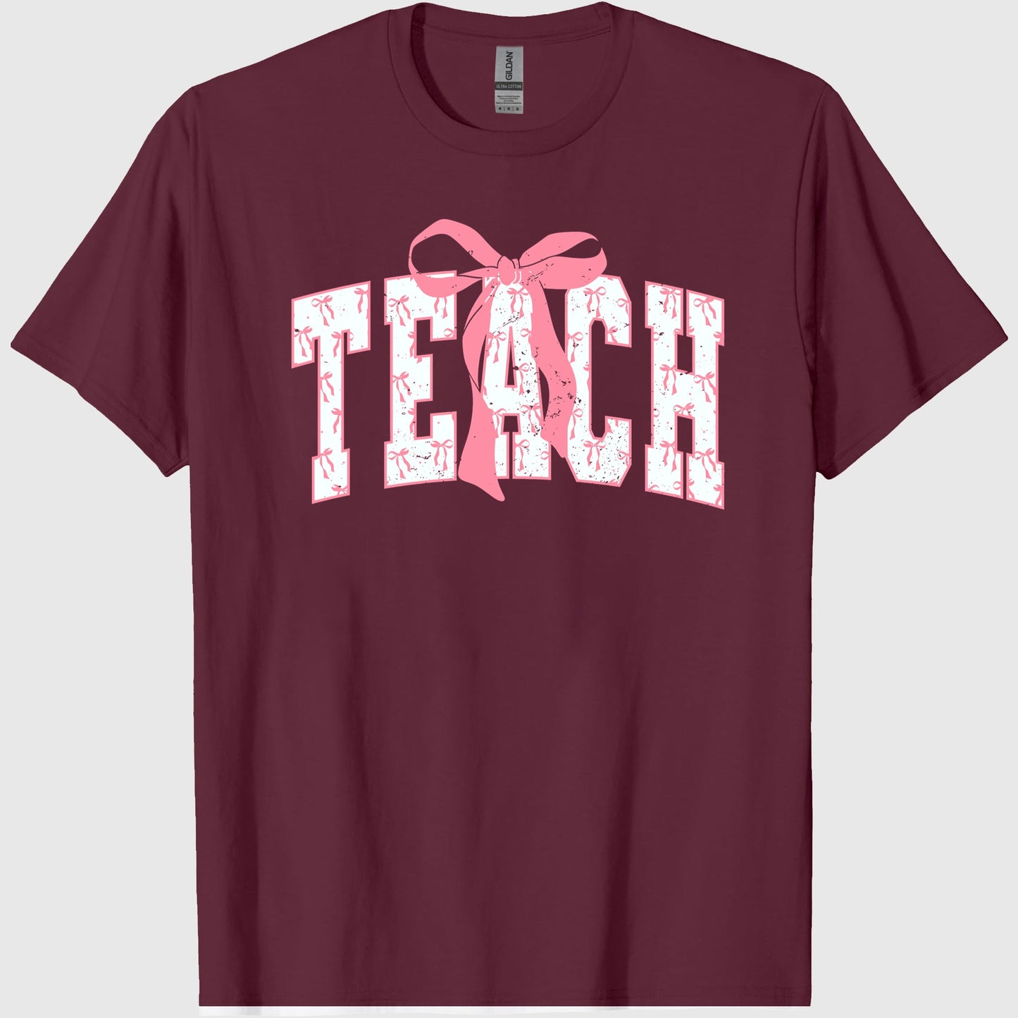 Coquette Bow teach Comfort Color T shirt ColorsÂ®, Teacher Shirts, Teacher Appreciation Gift, Aesthetic teacher Sweatshirt, Back to School Shirt, Pink Bows