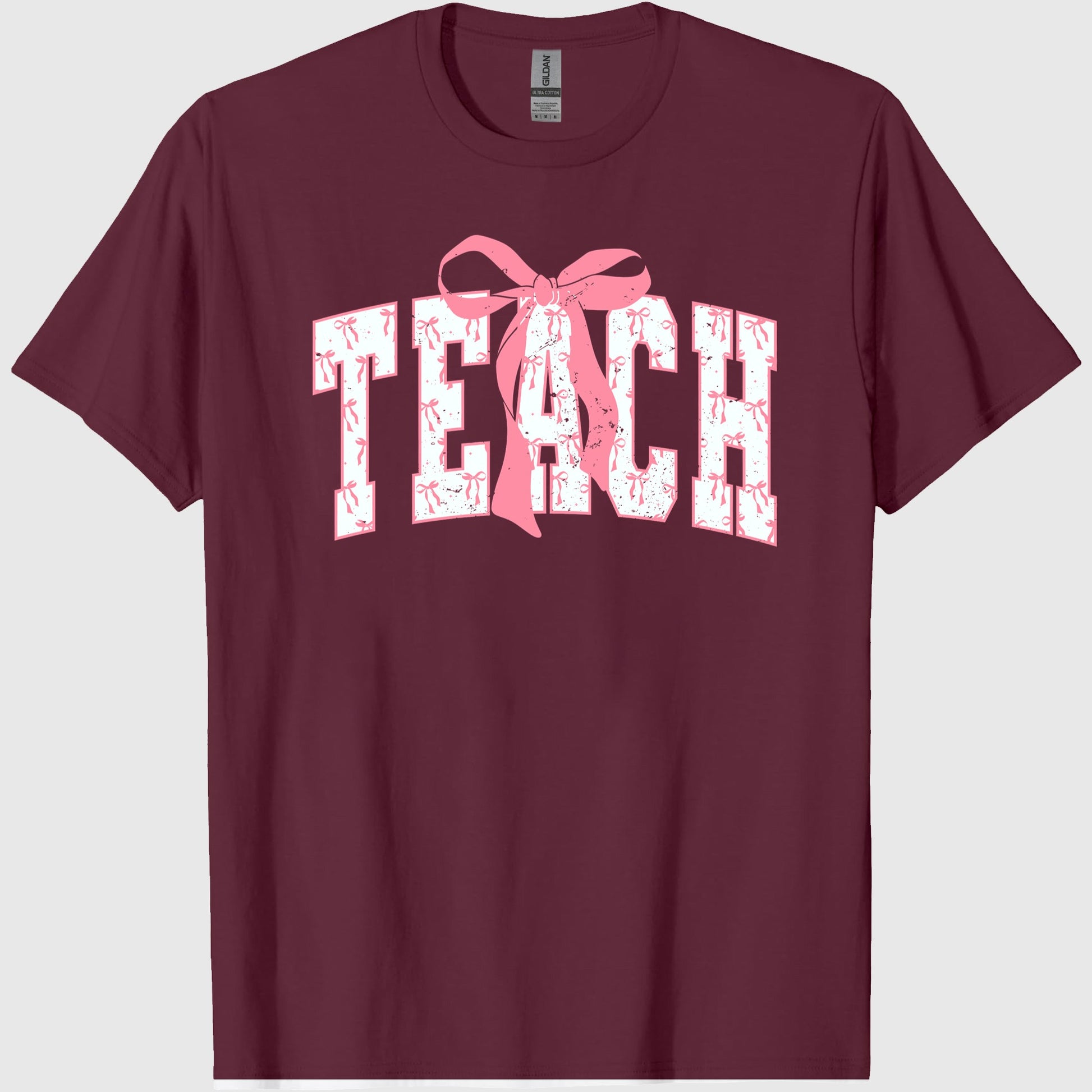 Coquette Bow teach Comfort Color T shirt ColorsÂ®, Teacher Shirts, Teacher Appreciation Gift, Aesthetic teacher Sweatshirt, Back to School Shirt, Pink Bows