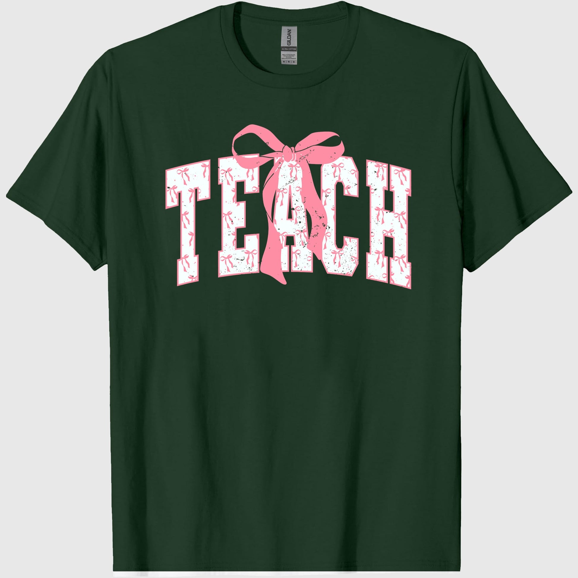 Coquette Bow teach Comfort Color T shirt ColorsÂ®, Teacher Shirts, Teacher Appreciation Gift, Aesthetic teacher Sweatshirt, Back to School Shirt, Pink Bows