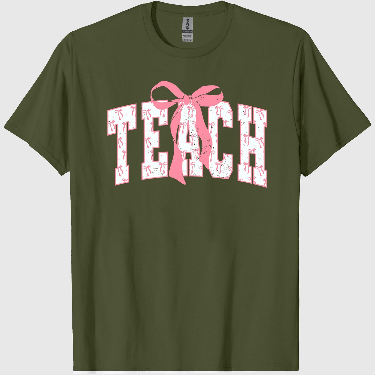Coquette Bow teach Comfort Color T shirt ColorsÂ®, Teacher Shirts, Teacher Appreciation Gift, Aesthetic teacher Sweatshirt, Back to School Shirt, Pink Bows