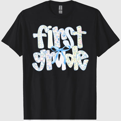 First Grade Teacher Shirt, Back to School 1st Grade Tee, Teacher Appreciation Gift, Cute Elementary School, Coquette Bow