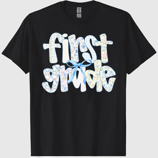 First Grade Teacher Shirt, Back to School 1st Grade Tee, Teacher Appreciation Gift, Cute Elementary School, Coquette Bow