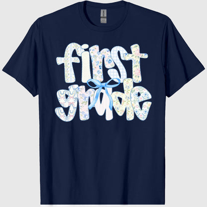 First Grade Teacher Shirt, Back to School 1st Grade Tee, Teacher Appreciation Gift, Cute Elementary School, Coquette Bow