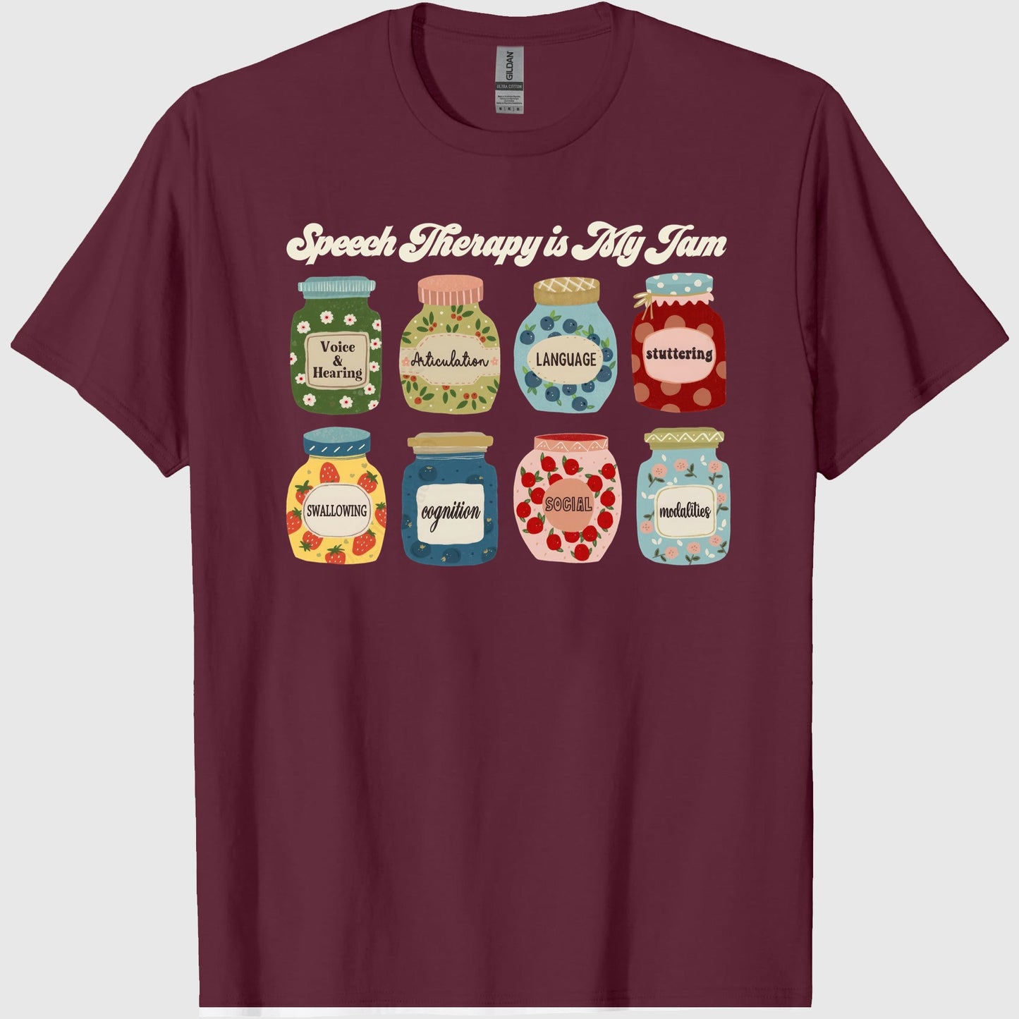 Speech Language Pathologist Shirt SLP Tee Funny Women_s Graphic T-Shirt Vintage Letter Print Casual Unisex Back to School Tee (2)