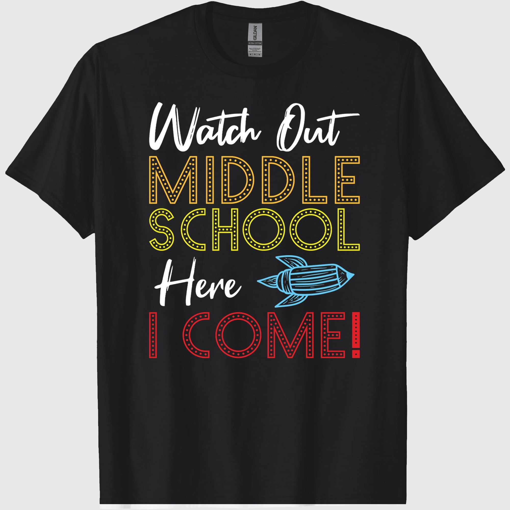 Watch Out Middle School Here I come First Day and Back To School 2019 Classic T-Shirt