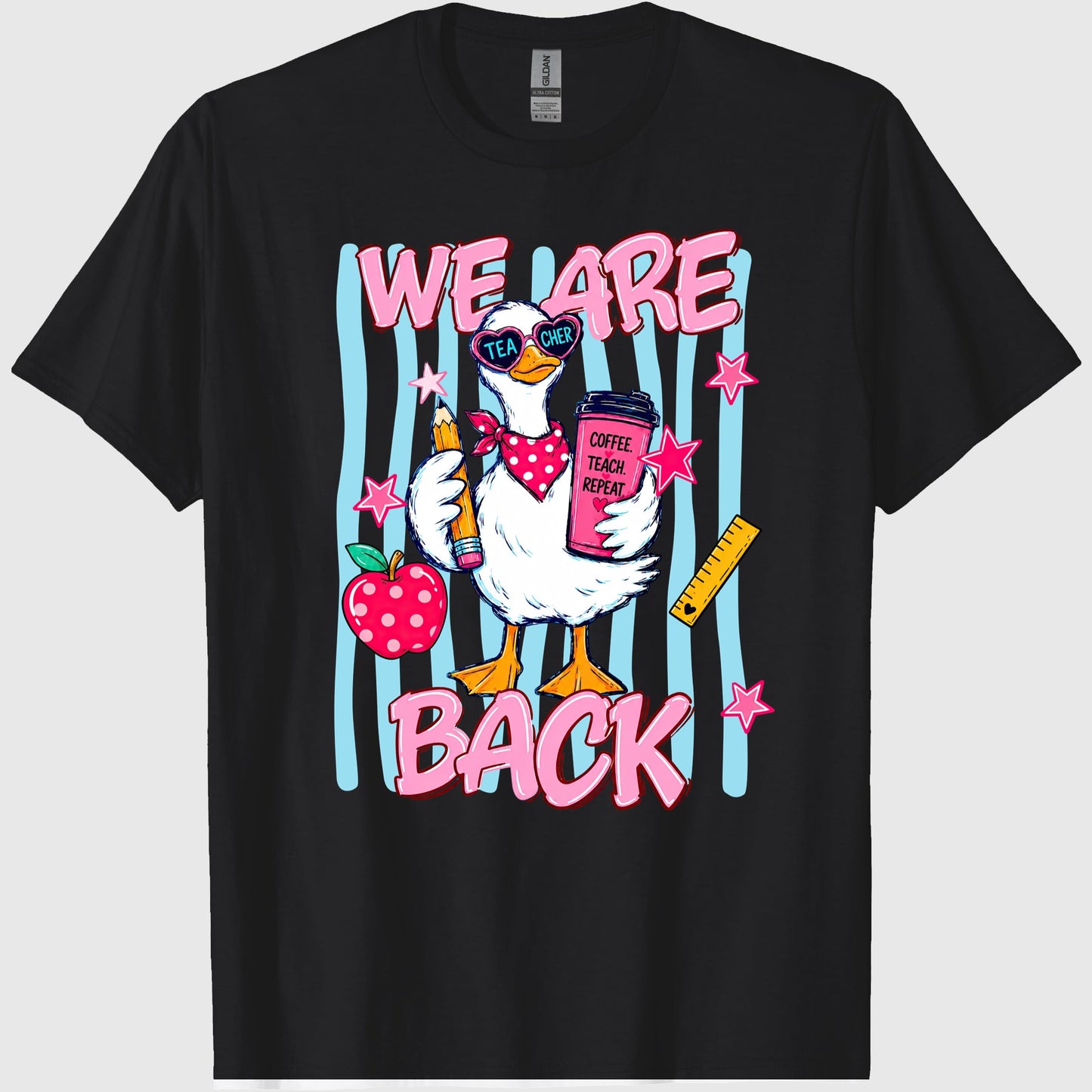 We Are Back Teacher Shirt, Preppy Back To School Shirt, Teacher Graffiti Art Tee, First Day Of School Shirt, Teacher Goose Shirt