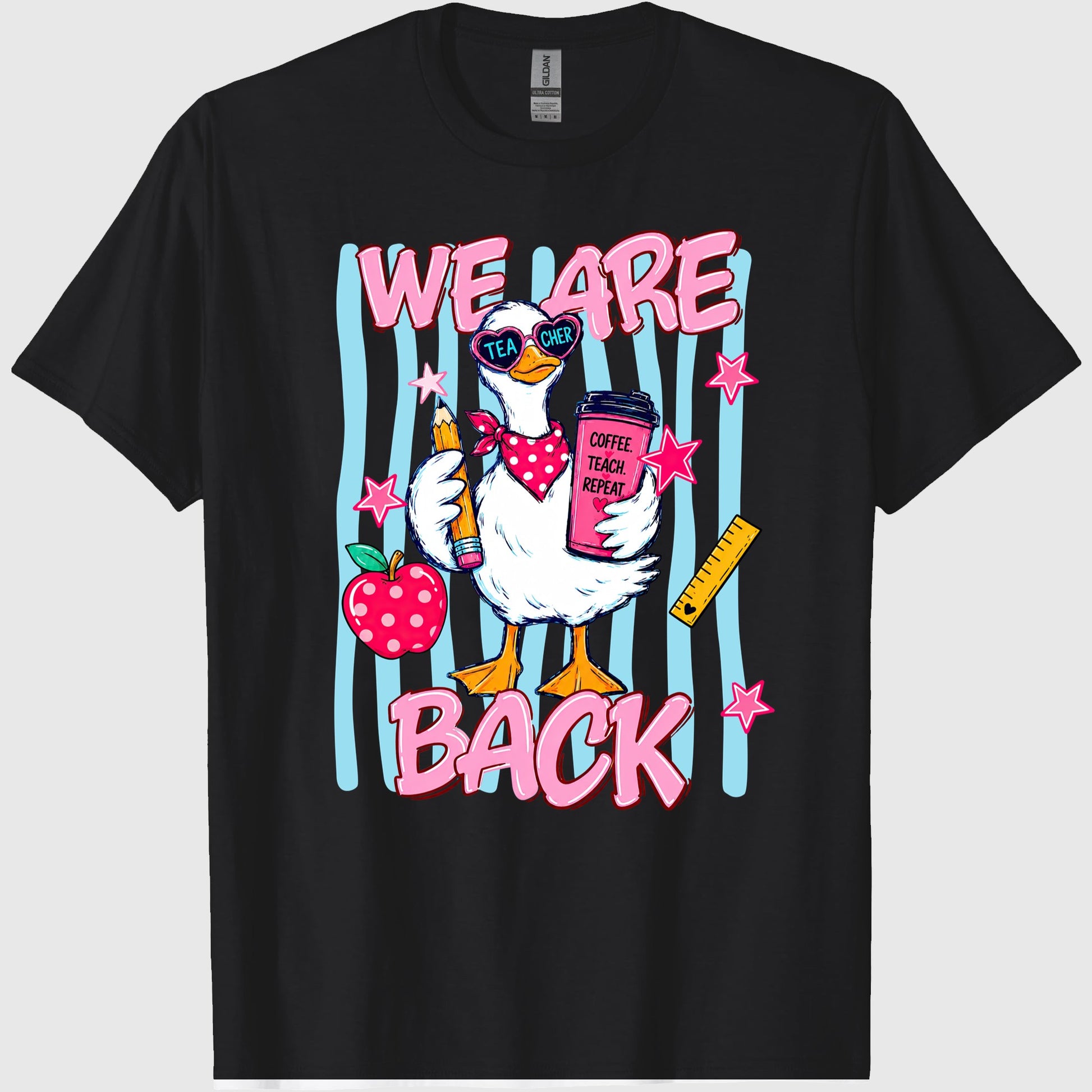 We Are Back Teacher Shirt, Preppy Back To School Shirt, Teacher Graffiti Art Tee, First Day Of School Shirt, Teacher Goose Shirt