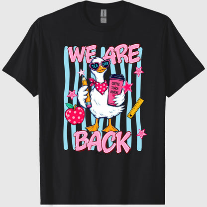 We Are Back Teacher Shirt, Preppy Back To School Shirt, Teacher Graffiti Art Tee, First Day Of School Shirt, Teacher Goose Shirt