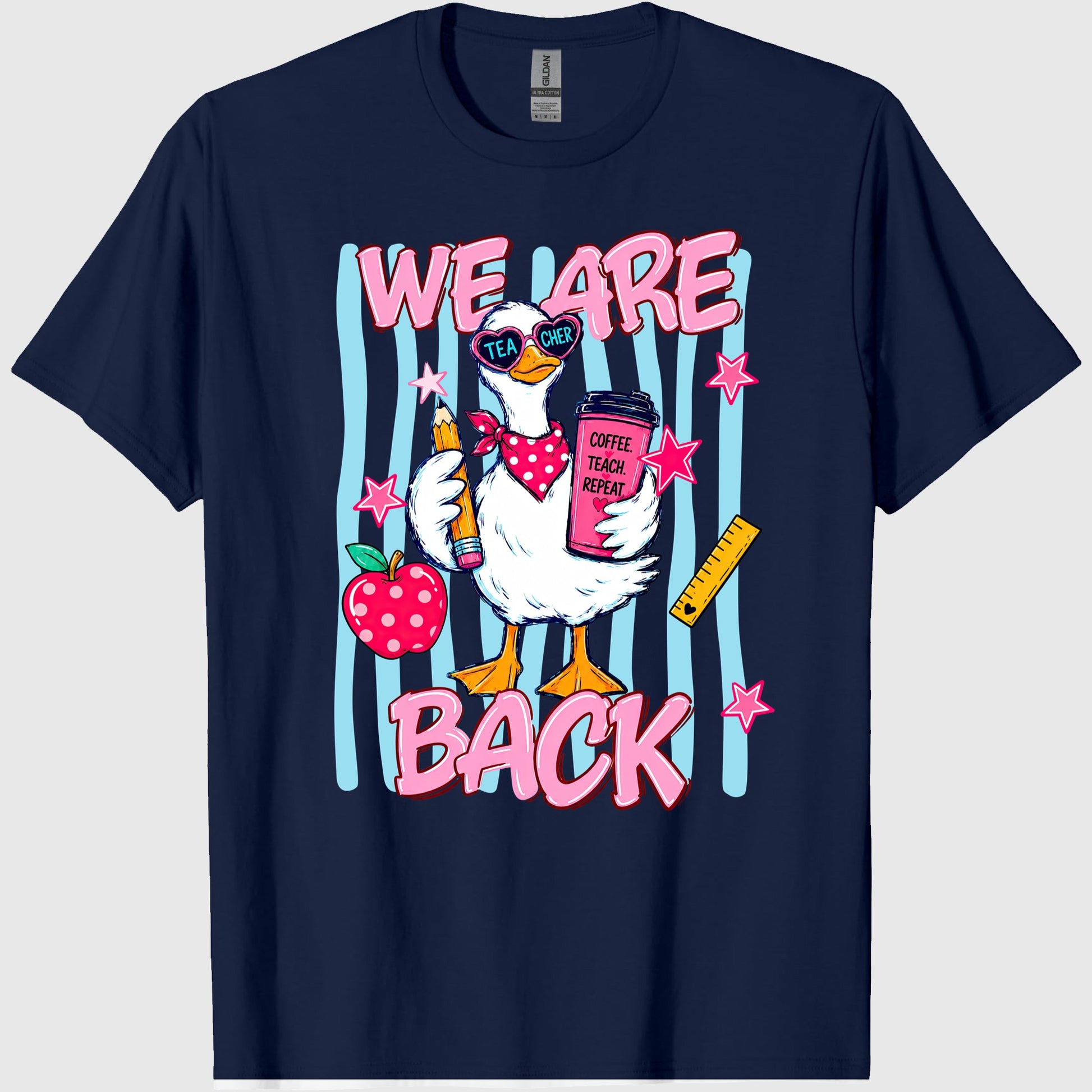 We Are Back Teacher Shirt, Preppy Back To School Shirt, Teacher Graffiti Art Tee, First Day Of School Shirt, Teacher Goose Shirt