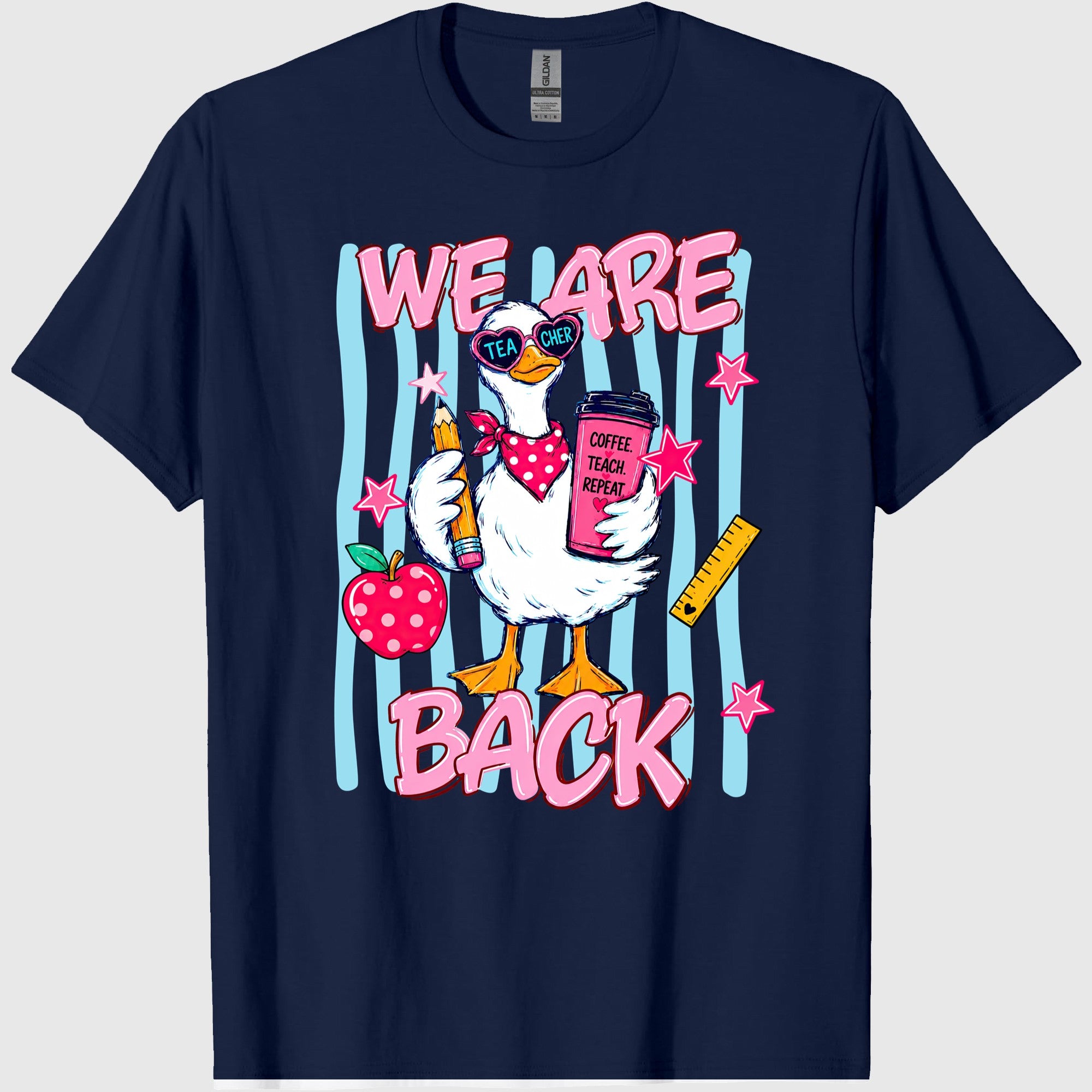 We Are Back Teacher Shirt, Preppy Back To School Shirt, Teacher Graffiti Art Tee, First Day Of School Shirt, Teacher Goose Shirt