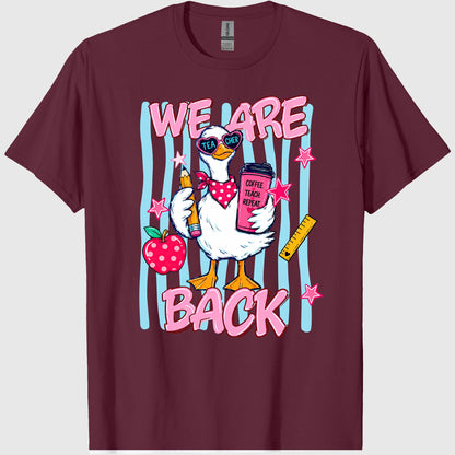 We Are Back Teacher Shirt, Preppy Back To School Shirt, Teacher Graffiti Art Tee, First Day Of School Shirt, Teacher Goose Shirt