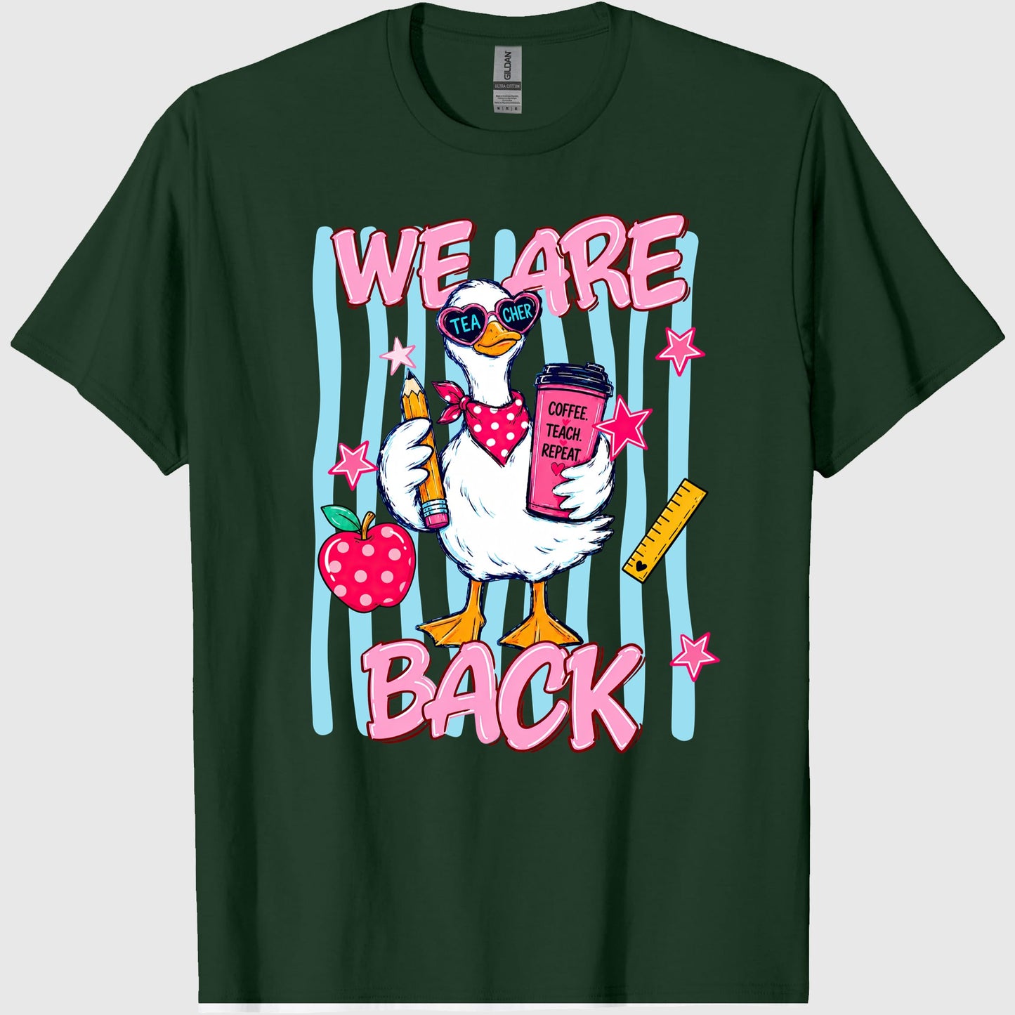 We Are Back Teacher Shirt, Preppy Back To School Shirt, Teacher Graffiti Art Tee, First Day Of School Shirt, Teacher Goose Shirt