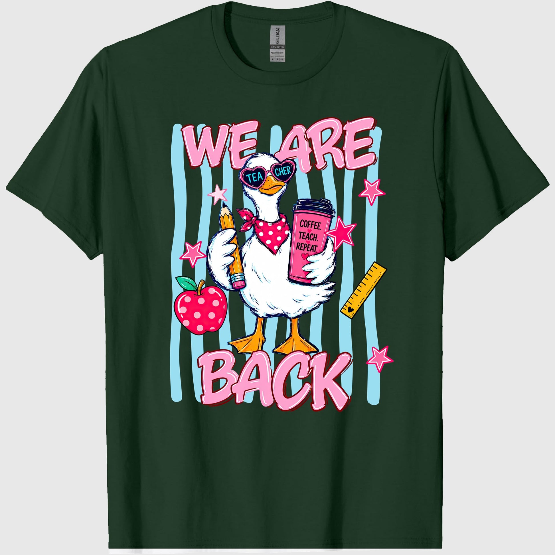 We Are Back Teacher Shirt, Preppy Back To School Shirt, Teacher Graffiti Art Tee, First Day Of School Shirt, Teacher Goose Shirt