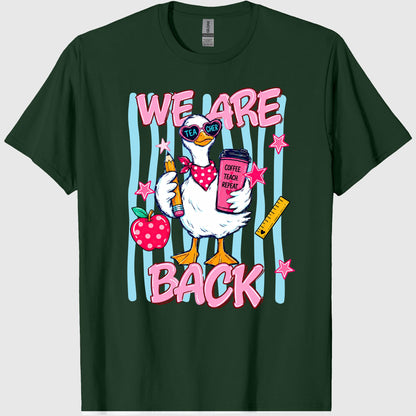 We Are Back Teacher Shirt, Preppy Back To School Shirt, Teacher Graffiti Art Tee, First Day Of School Shirt, Teacher Goose Shirt