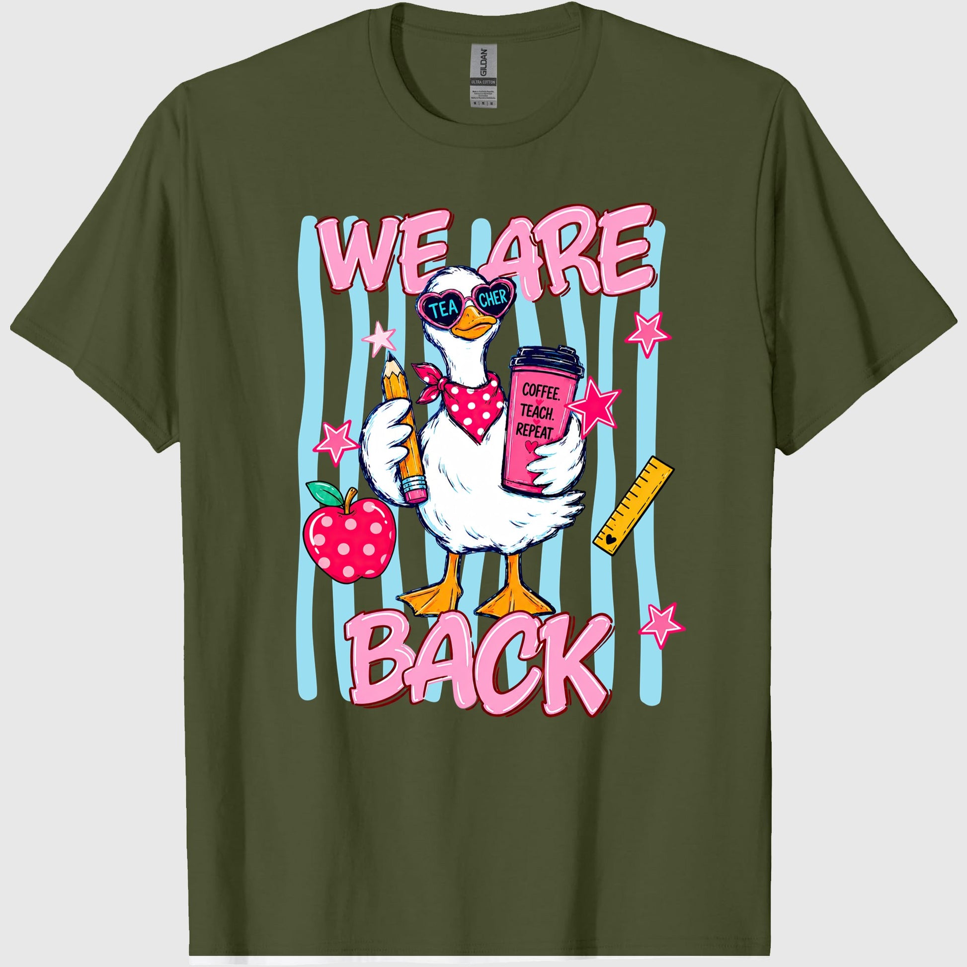 We Are Back Teacher Shirt, Preppy Back To School Shirt, Teacher Graffiti Art Tee, First Day Of School Shirt, Teacher Goose Shirt