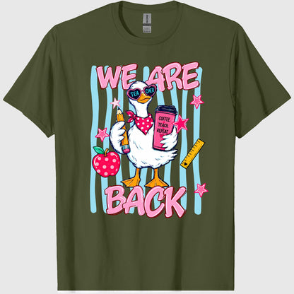 We Are Back Teacher Shirt, Preppy Back To School Shirt, Teacher Graffiti Art Tee, First Day Of School Shirt, Teacher Goose Shirt